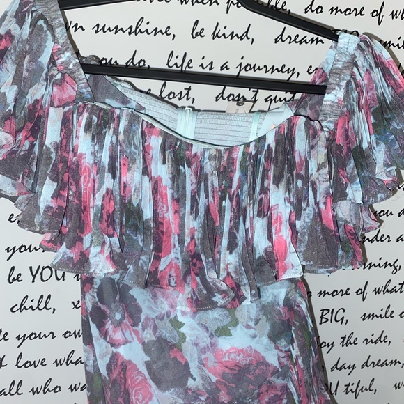 HUTCH OFF-THE-SHOULDER RUFFLED COLUMN DRESS - Picture 6 of 12